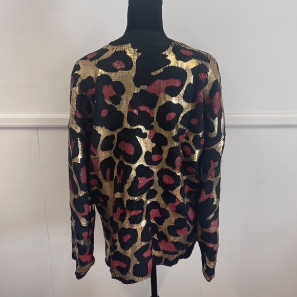 Shine On Leopard Balloon Sleeve Sweater - Picture 5 of 9